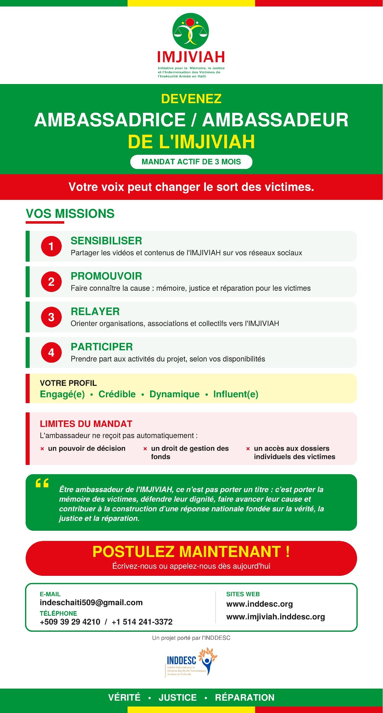 Devenir Ambassadeur IMJIVIAH